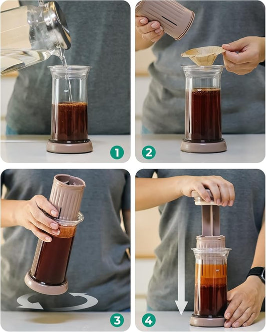 DriftBrew D1 Coffee Filters 100ct, Compostable, Disposable Coffee Filters Fits D1 All-in-One Coffee Press