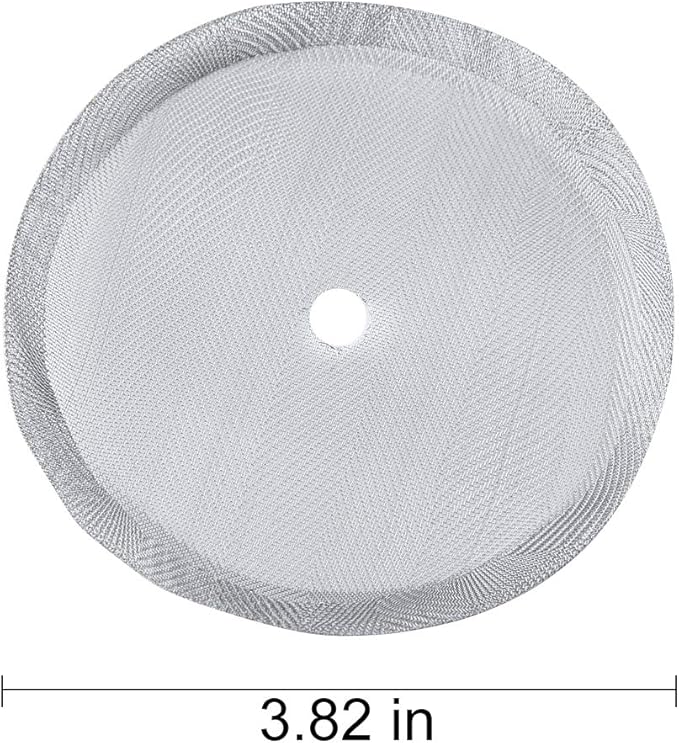 Secura French Press Replacement Screens, Stainless Steel Reusable Mesh Filter for 34 Ounce, 1 Liter, 8 Cup Coffee Press, 4 Pack