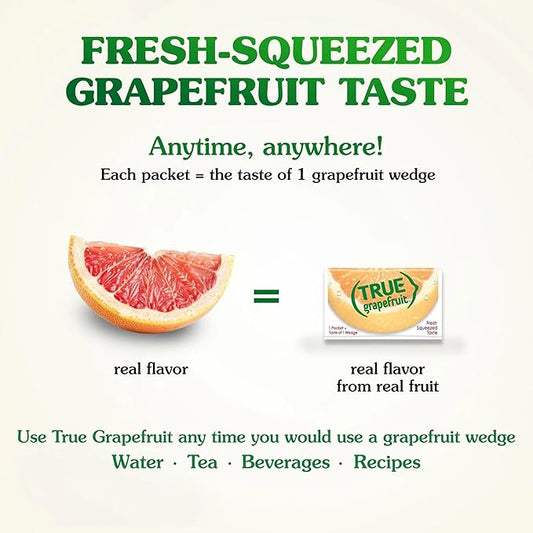 TRUE Grapefruit Water Enhancer, Bulk Dispenser, 500 Count (Pack of 1), 0 Calorie Drink Mix Packets For Water, Sugar Free Grapefruit Flavoring Powder Packets
