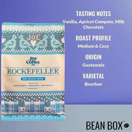 Rockefeller Holiday Coffee - Roasted by Joe Coffee Company - Whole Bean Coffee - 2 Pound Bag