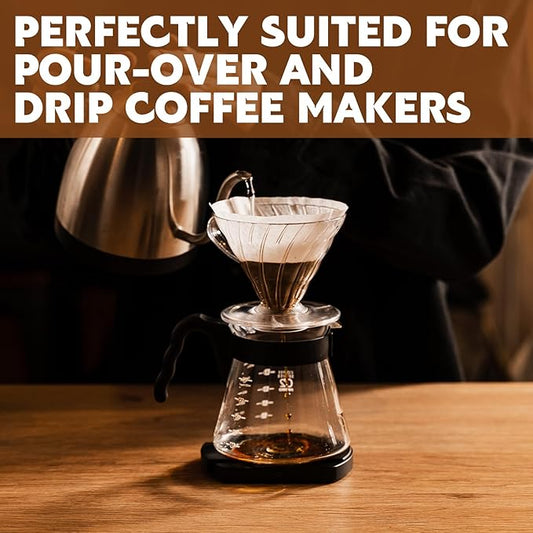 DTFMZOV 200 Count Coffee Filters #2, Disposable Coffee Filters, U Shape Coffee Paper Filter for Pour Over and Drip Coffee Maker, Suitable for Home Coffee Shop (2-6 Cup)