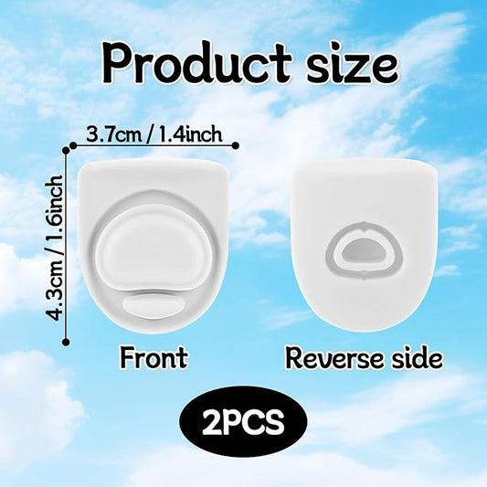 2 Pcs Replacement Rubber Seal Stopper Compatible with Owala FreeSip,Water Bottle Top Gasket Lid for Owala 16/19/24/32/40oz Seal Mouth Cap Silicone Stopper Parts Insert Accessories(White)