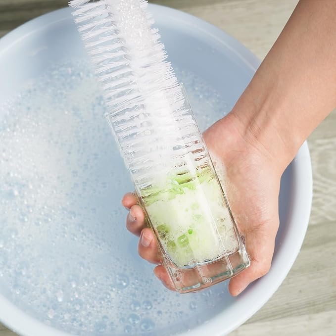 LiKee Super-Long 18" Bottle Cleaning Brush, Extra-Large 2.5” Wide Cleaner, Flexible Long Handle Brush for Water Bottle, Cups, Baby Bottle
