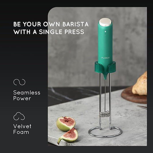 Rechargeable Milk Frother Handheld, Coffee Frother Handheld with USB-C Charging Stand, Electric Drink Mixer Handheld, Mini Electric Whisk Frother for Coffee, Matcha, etc