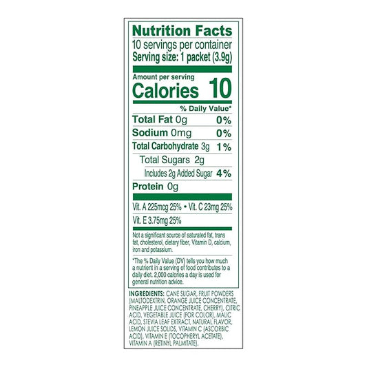 True Lemon, Fruit Punch Packets Low Sugar No Preservatives Kids Hydration Drink Mix, 1.38 Ounce