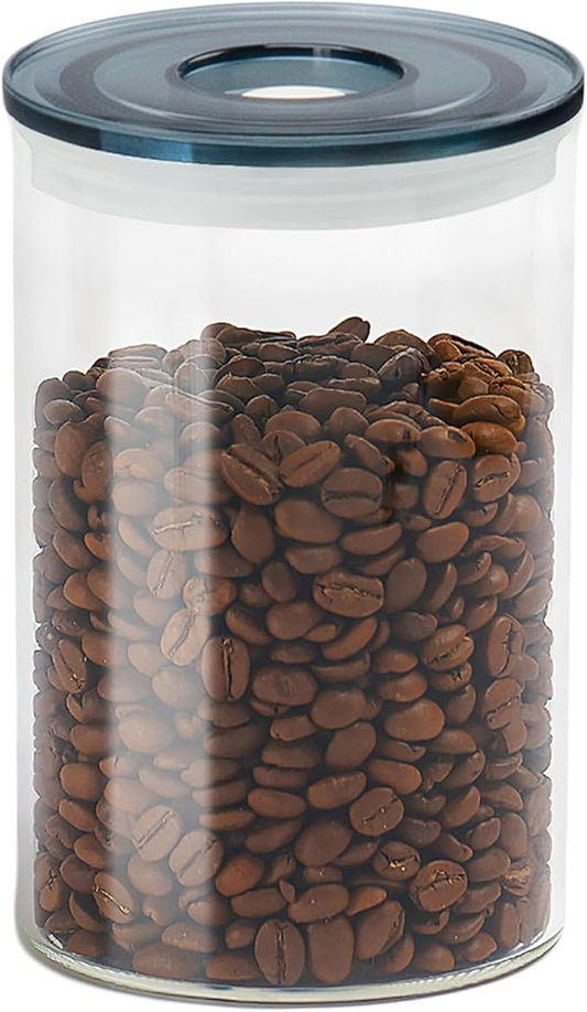 SealVax® VOYD Vacuum Coffee Canister Set – 32oz orosilicate Glass Jars with Airtight Lids for Coffee Beans, Tea & Food Storage.(without pump)