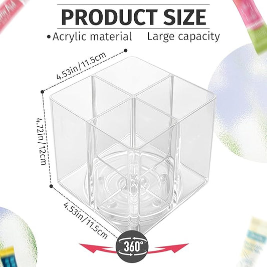 Drink Packet Organizer For Powdered Drink Mix,Powder Packet,Water Packet,Water Flavor Packet,Lazy Susan Organizer Rotating Holder for Drink Mix Necessities(Square)