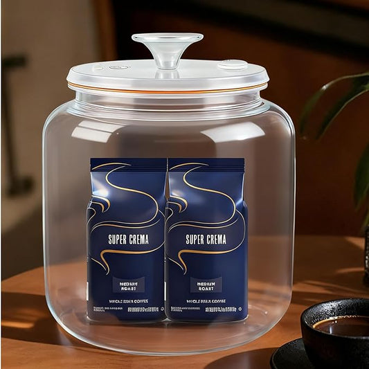 Secura VacGuard Fresh Canister, Electric Vacuum Canister, Smart Storage Container & Coffee Containers for Coffee Beans, Cookie & Pet Food 3.7 L, 125 oz