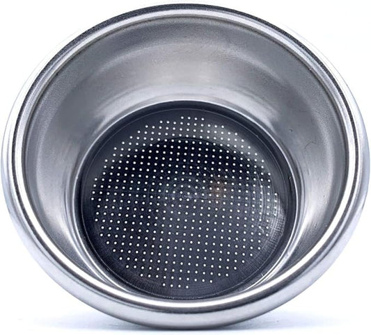 54mm 2 Cup Dual Wall Coffee Filter Basket - Pressurized Stainless Steel, Metal Portafilter Container - Reusable, Washable - Compatible with Breville Espresso Machines - 18/20g (Dual Wall)
