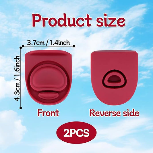 2 Pcs Replacement Rubber Seal Stopper Compatible with Owala FreeSip,Water Bottle Top Gasket Lid for Owala 16/19/24/32/40oz Seal Mouth Cap Silicone Stopper Parts Insert Accessories(Wine Red)