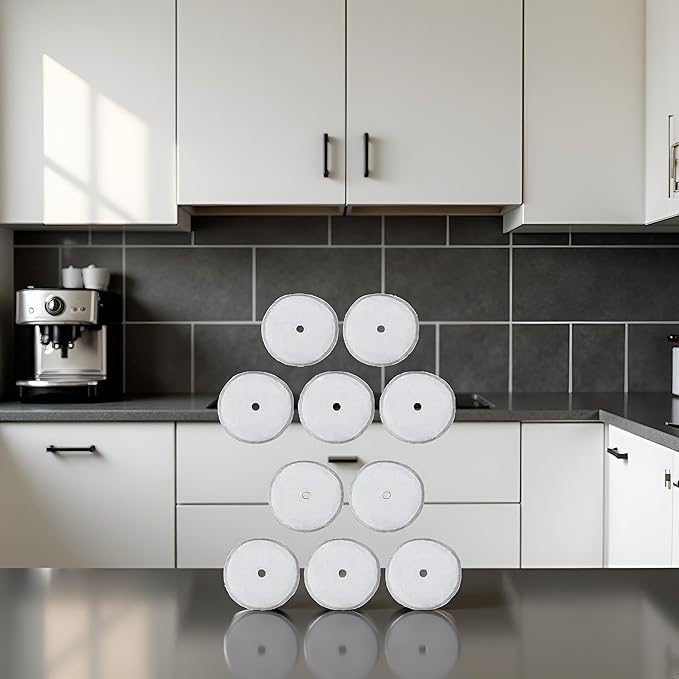 10Pcs Silver Universal French Press Filter Screen 3.6" 304 Stainless Steel French Press Filter Replacement Useful and Professional Coffee Filters