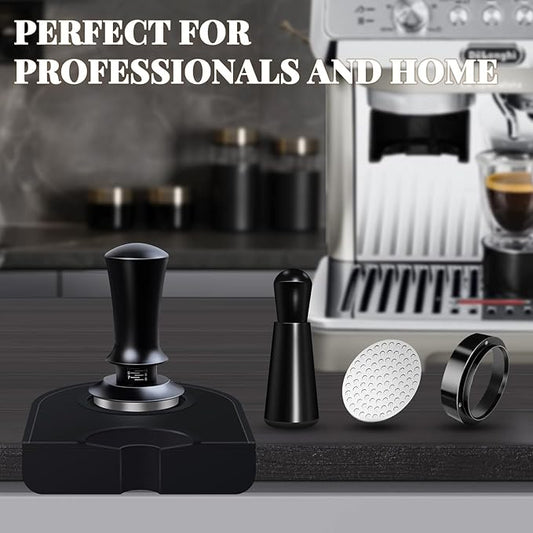 Espresso Accessories Kit 54mm, Espresso Tamper, WDT Tool, Espresso Tamper Mat, Espresso Dosing Funnel, Puck Screen, Espresso Tools for 54mm Coffee Machine Accessories