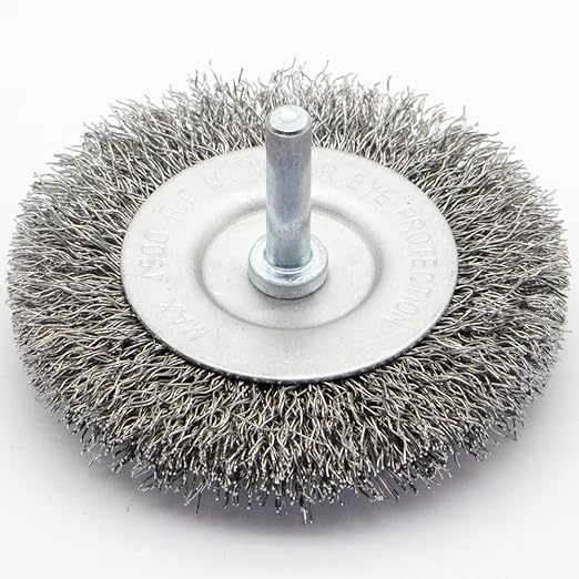 9-Piece Large Wire Brush Wheel Set - Metal Rust Removal, Polishing, Cleaning - 1/4″ (6mm) Shaft - Removes Burrs, Dust, and Paint - Handles Rough Surfaces - Rotary Tool Accessories