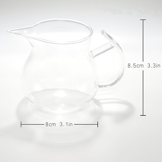 ELITEA Clear Glass Creamer Pitcher Milk Cream Tea Serving Pitcher (250ml, 8.5 oz. fl)