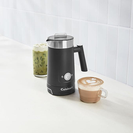 Cuisinart Hot and Cold Foam Milk Frother, Electric Frother for Coffee, Lattes, Cappuccinos, Macchiatos, Hot Chocolate and More, Stainless Steel Nonstick Milk Tank, Cool Touch Exterior, FR-16, Black