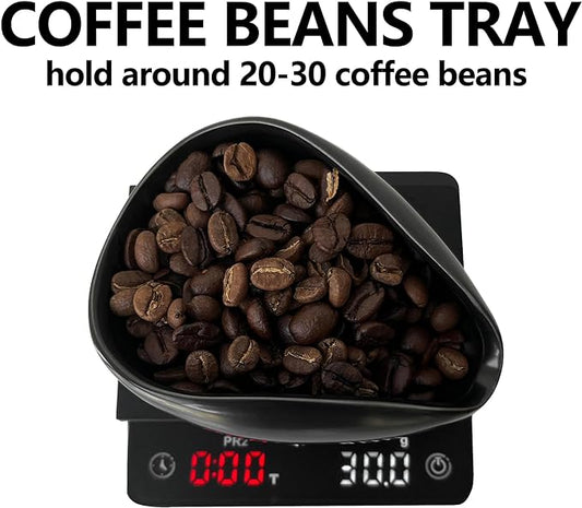 Barista Warrior Coffee Bean Dosing Cup and Spray Bottle Kit - Ceramic Single Dosing Tray, Static Reducing Spray (Black)