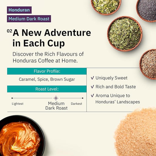 Kochere Organic Honduran Specialty Coffee – 1LB Fine Grind – Freshly Roasted to Order – Single Origin, Farm Direct, Rich Flavored Coffee – Caramel, Spice & Brown Sugar Notes