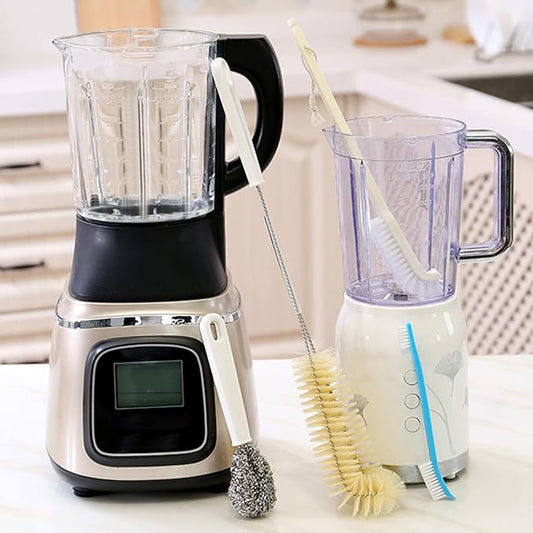Portable Blender Cleaning Brush Set of 4 - With Hanging Hole - Long Handle - For Water Bottles & Blenders