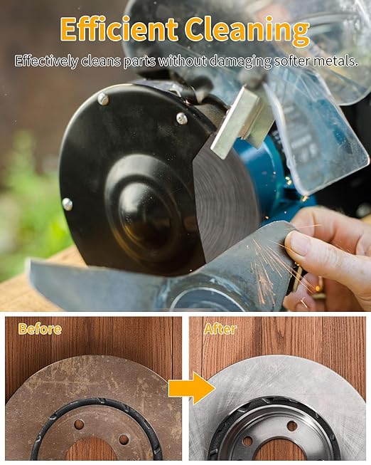 Wire Brush for Grinder - 6 Inch Fine Crimped Wire Wheel for Bench Grinder with 1/2" and 5/8" Arbor, Efficiently Polish Nuts, Bolts and Assorted Car Parts.