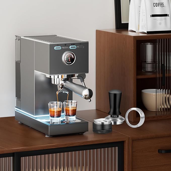 51mm Espresso Accessories Kit, Espresso Distribution Tool, Spring Loaded Calibrated Tamper and Dosing Funnel Set, Coffee Distributor Leveler Fits Delonghi 51 mm Machines and Portafilter