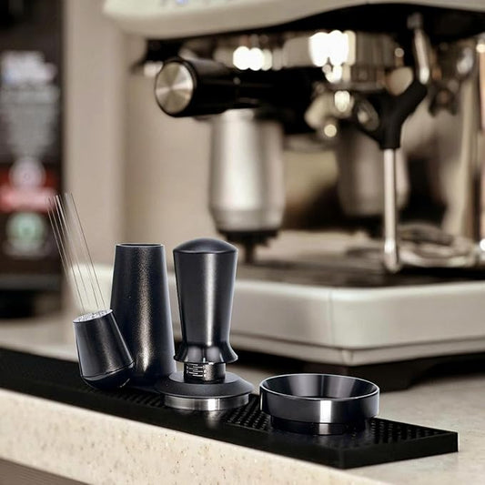 51mm Espresso Accessories Kit, Calibrated Spring Loaded Tamper, WDT Tool Espresso Machine Accessories Kit and Dosing Funnel Set, Coffee Tamper Tool and 51mm Portafilters, Barista Tools