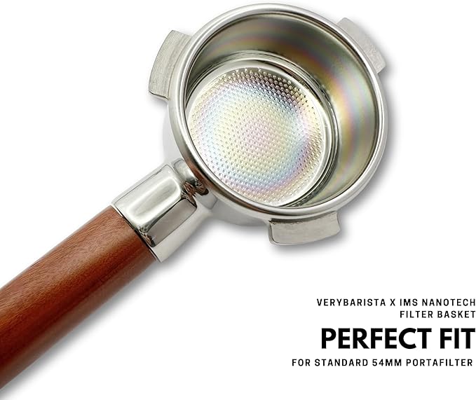 IMS Precision NANOTECH Filter Basket for Verybarista. Rounded Bottom. H26mm - 20g. Made for 54mm Breville, Sage, Solis Espresso Machines