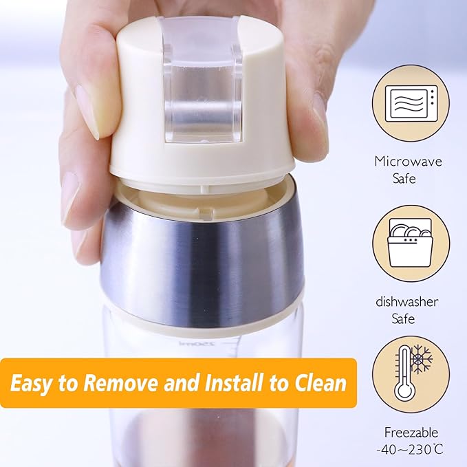 Matifaner Honey Dispenser No Drip, Maple Syrup Dispenser, Olive Oil Dispensers, Glass Jar with Stand, Beautiful Honey Container, Perfect Oil Pot