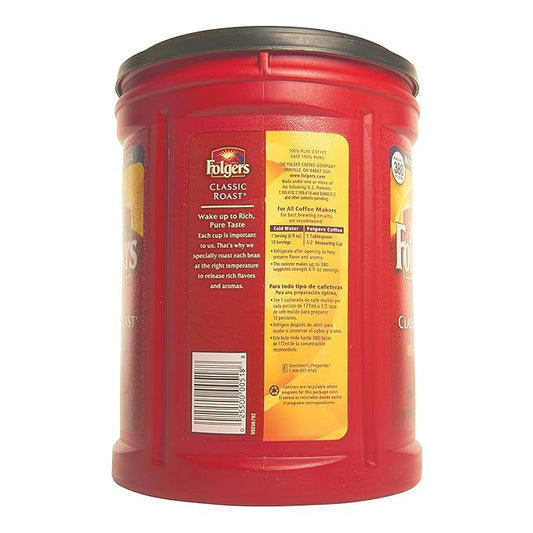 Folgers, Classic Medium Roast Coffee, 48 oz, 4 Cans
