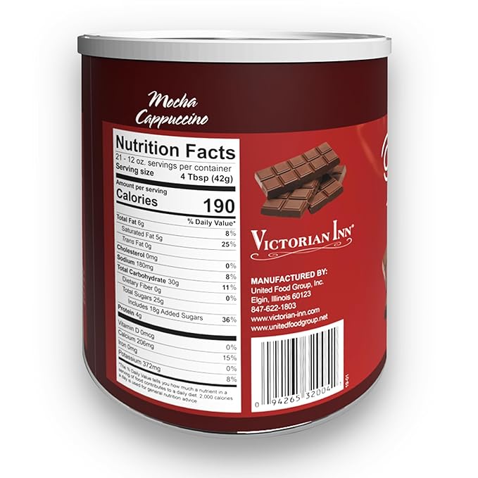 Victorian Inn Instant Cappuccino - Mocha Flavor - Rich & Velvety Coffee Mix - Perfect Hot, Cold, or Blended - Ideal as Coffee Creamer - 2 Pound (Pack of 1)