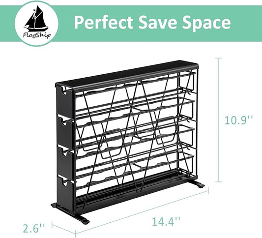 FlagShip K Cup Holder for Keurig Pods Coffee Pod Storage 4 Tier K Cup Drawer Organizer for Counter (28 Pods Capacity)