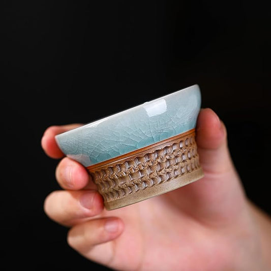Handmade porcelain Tea Cup, Traditional Japanese Chinese Style, chinese tea cups, High - quality Porcelain, Art Gifts