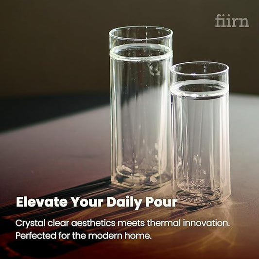 Kide Glass, Crystal Clear, 420ml Capacity, Double Wall