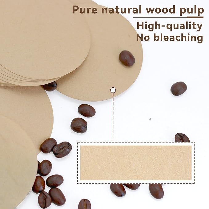 Paper Coffee Filters Compatible with OXO Cold Brew Coffee Maker, 500 Pcs Disposable Brown Filter Paper for OXO 32 Ounce & Compact Cold Brew Maker