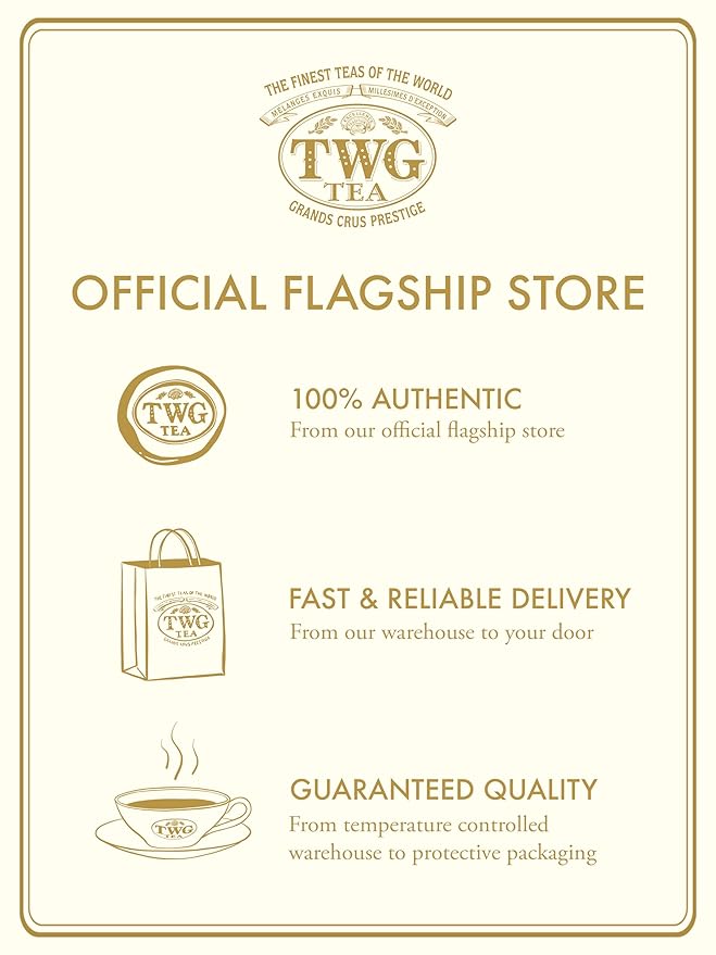 TWG Tea | Sweet France Tea | Green Tea | Chamomile Flowers & Rose Petals | 15 Hand Sewn Cotton Tea Bags | Gift Set