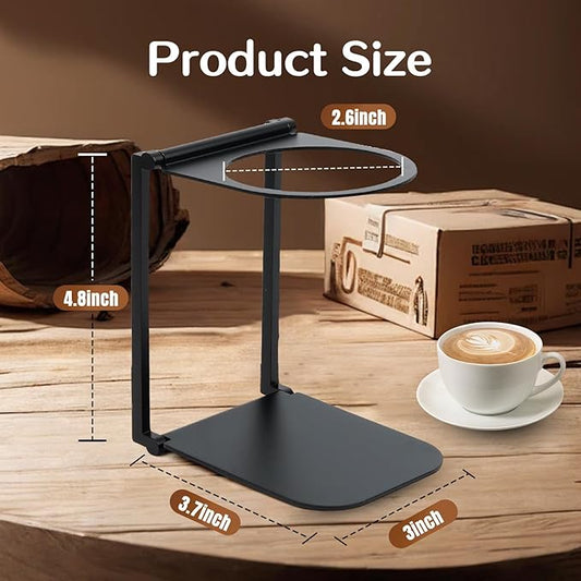 Stand Compatible with Outin Nano – Portable Foldable Coffee Maker Stand with Base, Espresso Machine Holder for Home, Desk, and Travel (Black)