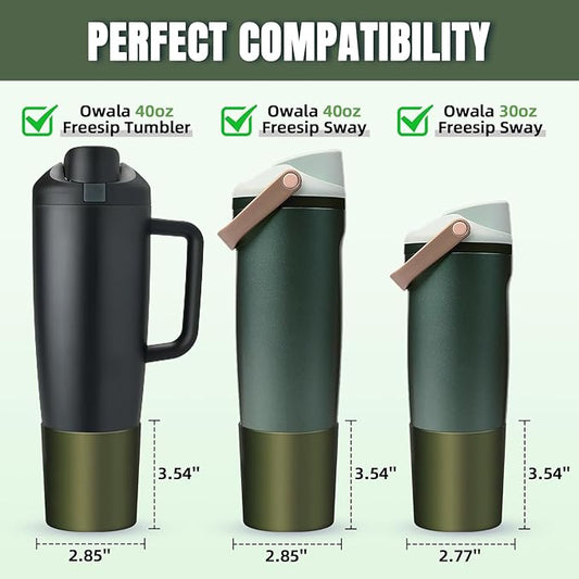 Silicone Higher Boot Compatible with Owala 30oz & 40oz FreeSip Sway Bottles & Tumblers, Large Protection Anti-slip Bottom Cover Sleeve for Freesip Sway Tumbler and Bottle