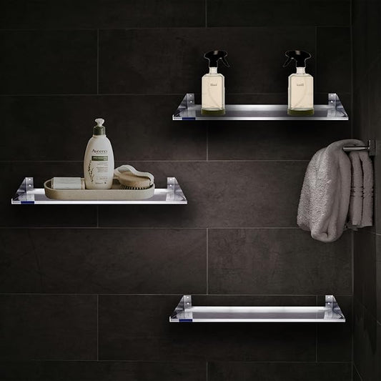 Stainless Steel Wall Shelf with Side Guards | Premium Commercial Wall-Mounted Shelf | NSF Certified Metal Utility Storage for Kitchen, Garage, or Laundry (30" Long x 18" Deep)