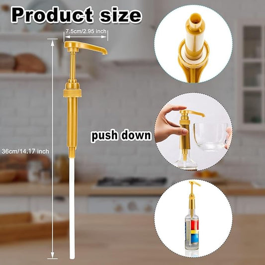 Patelai 5 Pcs Syrup Pump, Flavor Syrup Pump Dispenser Replacement Fits 750ml-1l Bottles for Coffee, Flavorings
