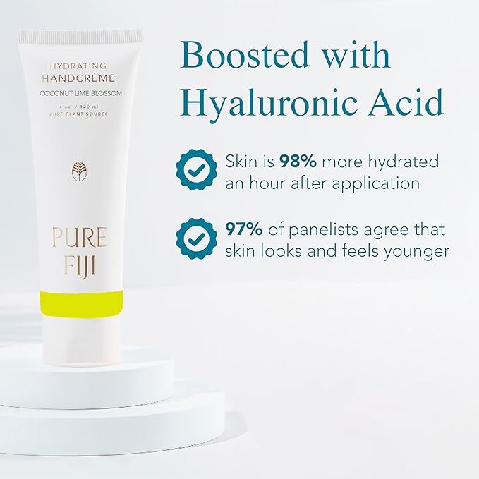 PURE FIJI Hydrating Hand Crème, Coconut Lime Blossom (4 oz/120ml)