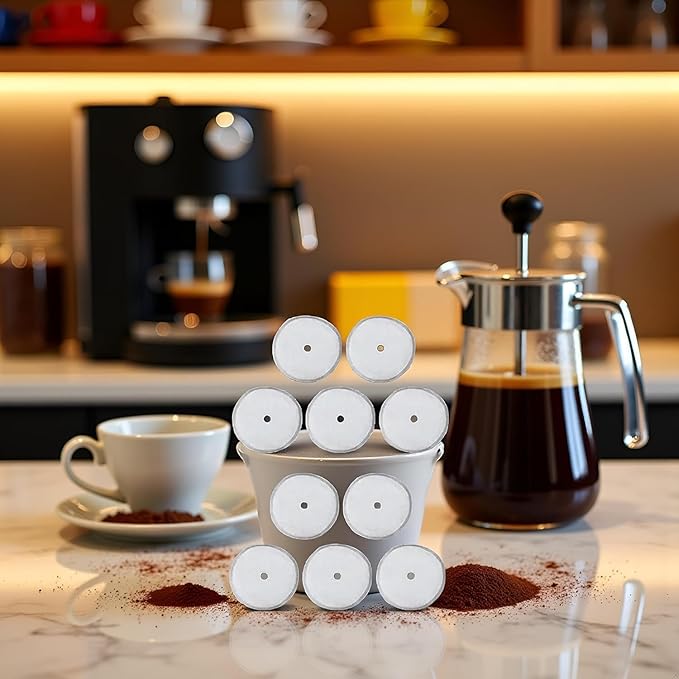 10 Pcs Universal French Press Filter Screen 3" 304 Stainless Steel French Press Filter Replacement Useful and Professional Coffee Filters,Reusable Coffee Filters,Paper and Plastic Household Supplies