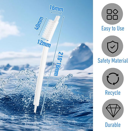 3 Packs Juicer Cleaning Brush, Soy Milk Maker Deep Clean Brush Crevice Tool Set Small Scrub Brushes for Toaster Sink Tile Grout Grater, Small Cleaning Supplies Gadgets White