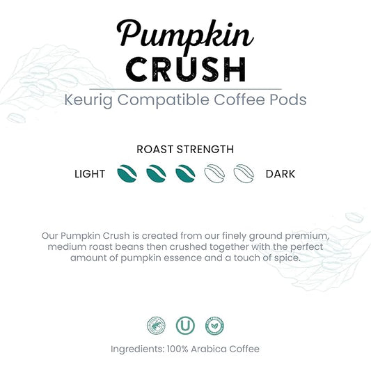 Tayst Coffee Pods, Pumpkin Crush Medium Roast, K Cups Compatible with Keurig Coffee Maker, Sustainable Single Serve, Pack of 30