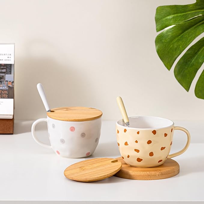 White Elephant Gifts for Adults Cute Elephant Mug with 3D elephant Inside Kawaii Ceramic Coffee Mug Tea Cup with Lid Spoon Friendship Birthday Christmas Gifts for Women Men Sisters Friend Coworkers