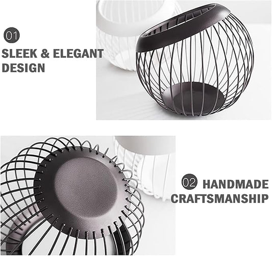 Charmount Coffee Pod Holder, Large Capacity K Cup Holder and Espresso Pod Holder, Coffee Pod Organizer for Keurig K-Cup Storage and Espresso Capsule Holder, Coffee Bar Accessory, Fruit Basket (Brown)