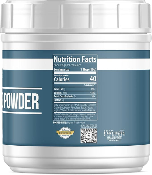 Earthborn Elements Mango Powder 1.9 lb Pure & Natural, Smoothies & Drinks