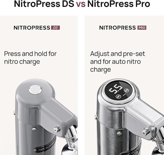 NitroPress Pro Electric Nitro Cold Brew Coffee & Cocktail Maker Machine, Air-Powered Nitro Coffee Maker & Nitrogen Infuser, Coffee Matcha Cocktails & Drinks Stainless Steel Home Bar Beverage System