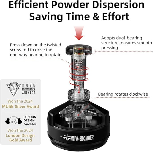 MHW-3BOMBER WDT Tool Espresso 54mm for Breville, Espresso Distribution Tool with Magnetic Base for Barista, Adjustable Depth Needle Distributor Tool, Coffee Stirrer Tools, YU Series Cyclone, T5959