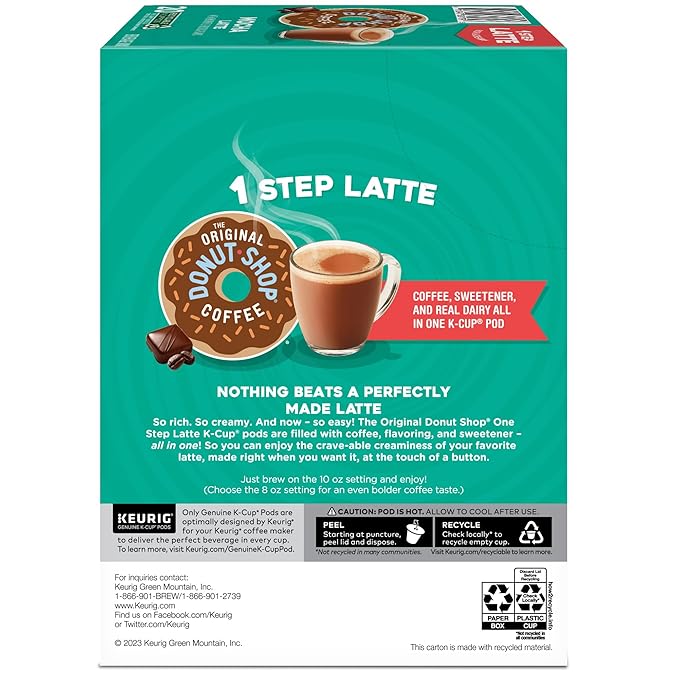 The Original Donut Shop Mocha -Step Latte,Serve Coffee K-Cup Pod,Flavored Coffee,20 Count (Pack of 2)