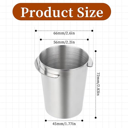 Coffee Dosing Cup 58mm, Stainless Steel Dosing Cup Compatible with All 58mm Portafilter, Coffee Powder Cup, Coffee Powder Feeder, Coffee Machine Accessories