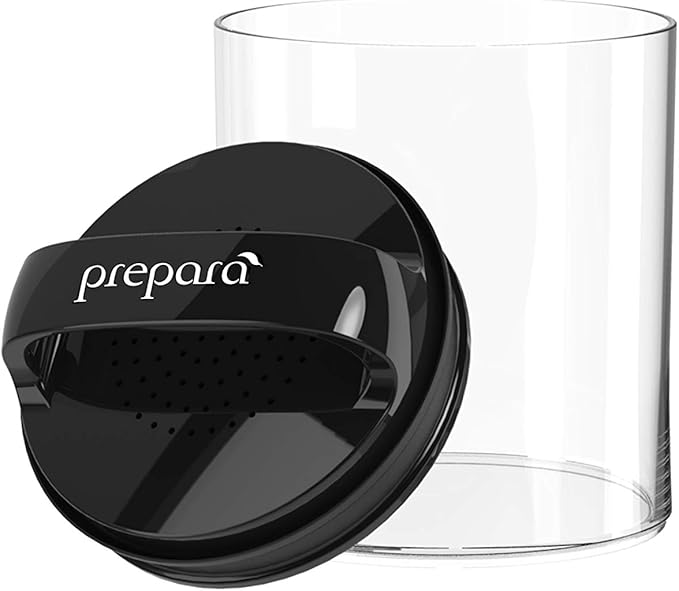 Prepara Evak Fresh Saver Plastic Food Storage, Medium/Short, Black
